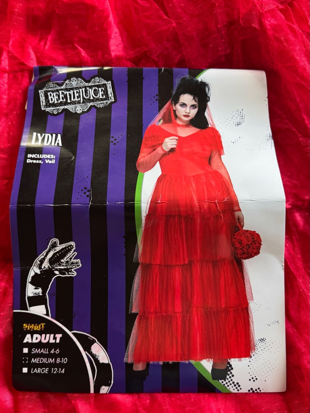 Spirit Lydia Red Layered Tulle Dress Adult Costume